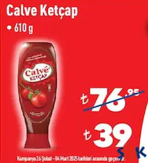 CALVE KETÇAP 610 G